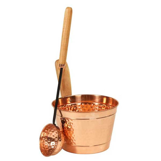 Rento Copper Sauna Bucket W/Ladle