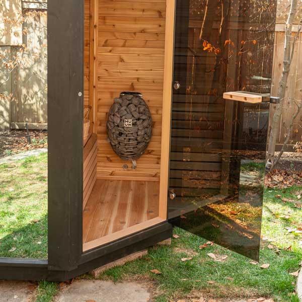 Pure Cube Trinity Sauna - Knotty Red Cedar