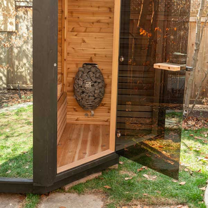 Pure Cube Trinity Sauna - Knotty Red Cedar