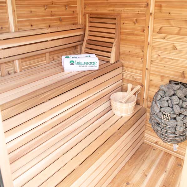 Pure Cube Trinity Sauna - Knotty Red Cedar