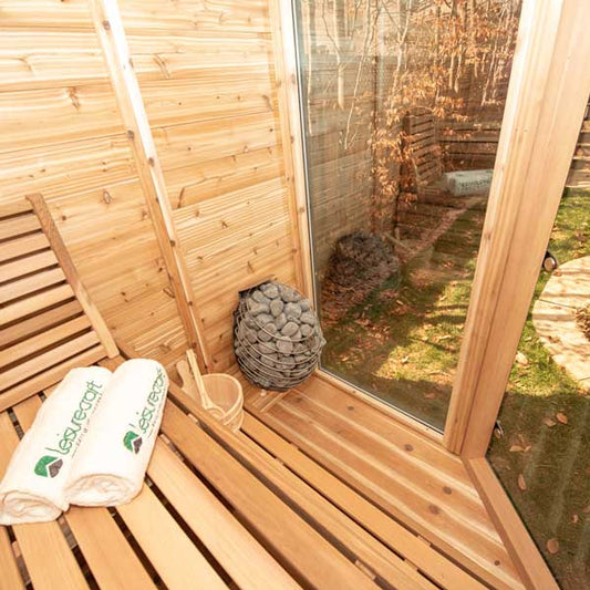 Pure Cube Trinity Sauna - Knotty Red Cedar