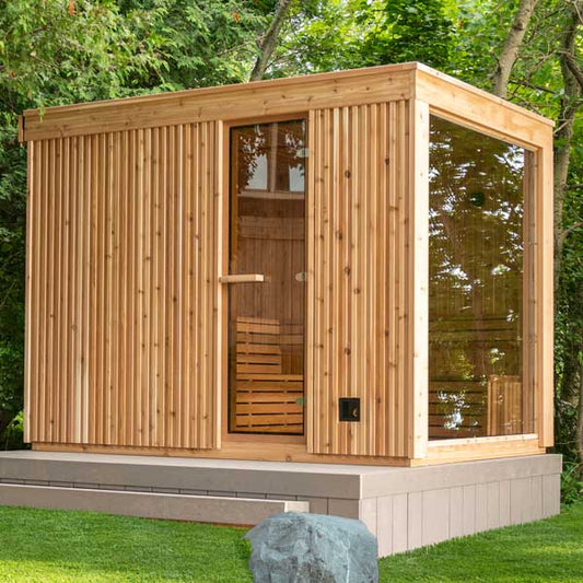Pure Cube Neptune Sauna - Knotty Red Cedar